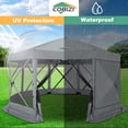 thumbnail image 2 of COBIZI 15x15ft Extra Large Gazebo Canopy Tent with Mosquito Netting, Easy Set-Up Screened Shelter, Durable Outdoor Pavilion with Ground Stakes, Perfect for Patio, Backyard, and Lawn, 2 of 11