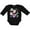 AB-Black, variant on Day of the Dead Owl Sugar Skulls and Guitar Boys or Girls Long Sleeve Baby Bodysuit