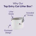 thumbnail image 2 of Litter Genie Round Top Entry Cat Litter Box Litter Particle Catching Cover and with Scoop, 2 of 7