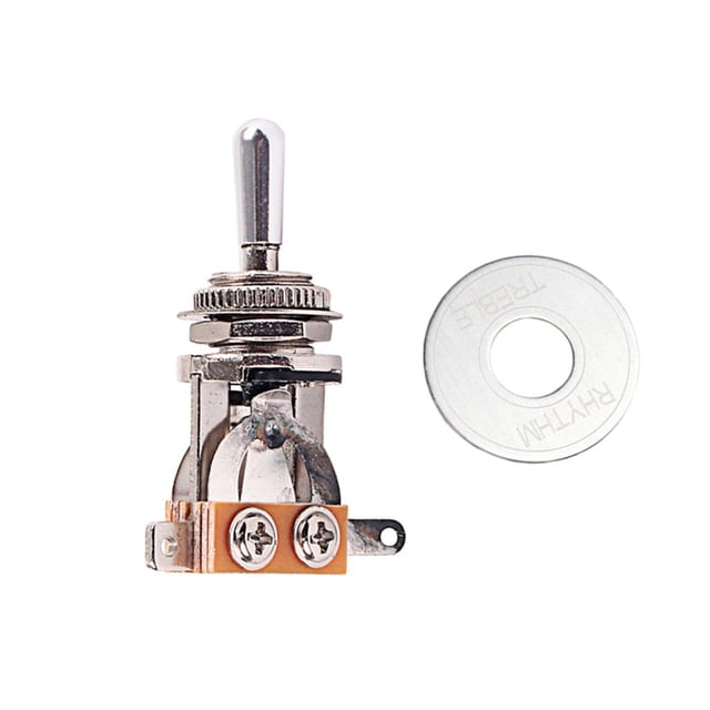 Interruptor de palanca Yuyangstore con arandela rítmica para guitarra eléctrica Plata
