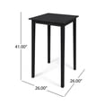thumbnail image 5 of Afuera Living Modern / Contemporary Outdoor Acacia Wood Bar Table in Dark Gray, 5 of 6