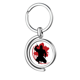 thumbnail image 1 of Japón samurai Sakura silueta ilustración Rotating keychain Metal Keyring Holder, 1 of 2