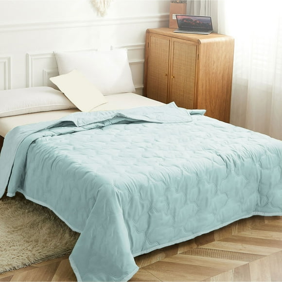 XIPYYKM Summer Blanket Bed Blanket Skin Friendly Plain Print Washed Cotton Bed Blanket Cool Comforter Hot Sleeping Summer Comforter Ventilated Comforter Clearance Blanket