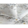 thumbnail image 3 of Ambesonne Vintage Quilted Bedspread Set 3 Pcs, Nature Bloom Branches Leafy, King, Taupe Grey Blush and Cream, 3 of 4