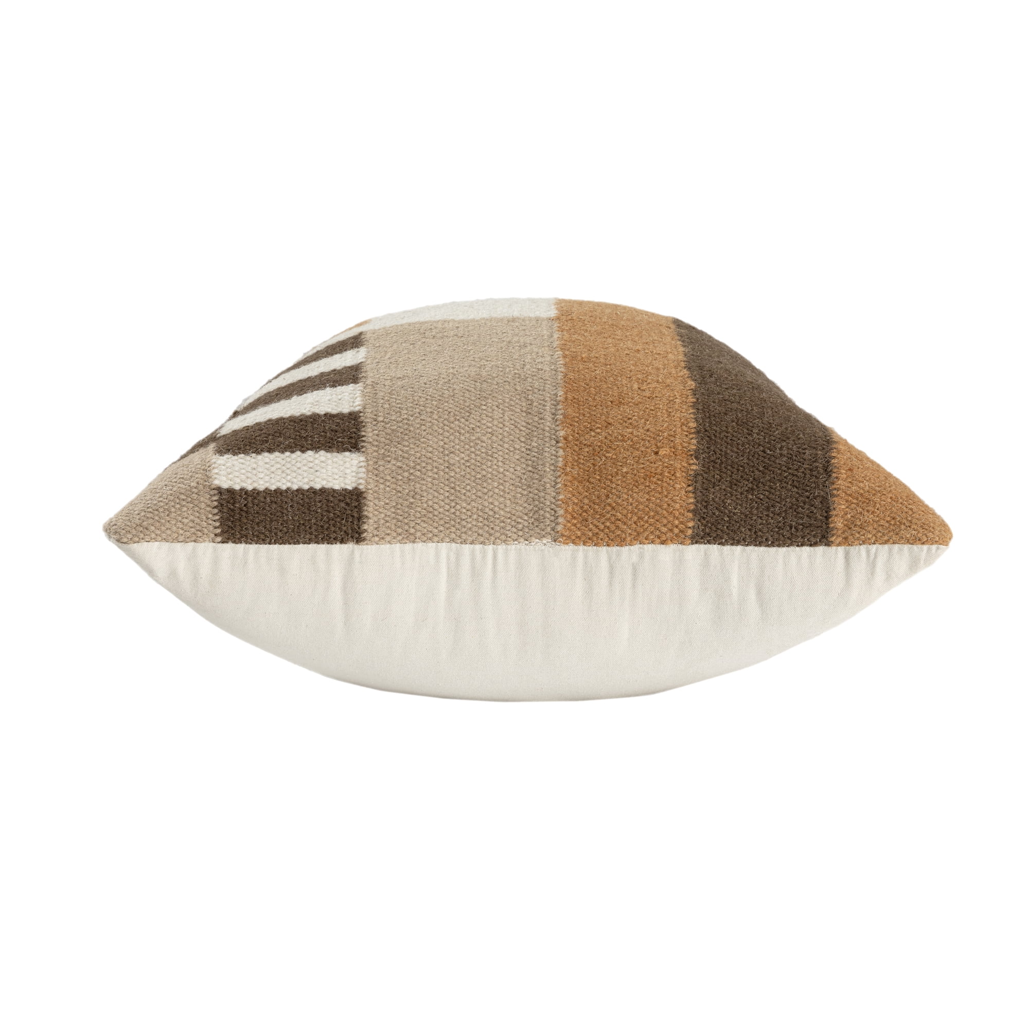 Ox Bay Cairo 24" x 24" Brown/Multi Geometric Wool Blend Adult Decorative Throw Pillow