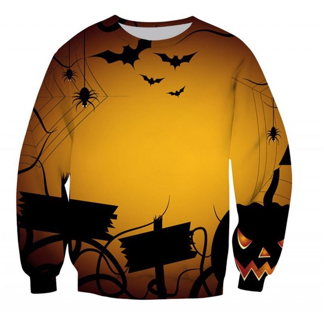 VBARHMQRT Oversized Hoodie Men Funny Crew Neck Sweatshirt 3D Print Men's Long Sleeve Sweatshirt