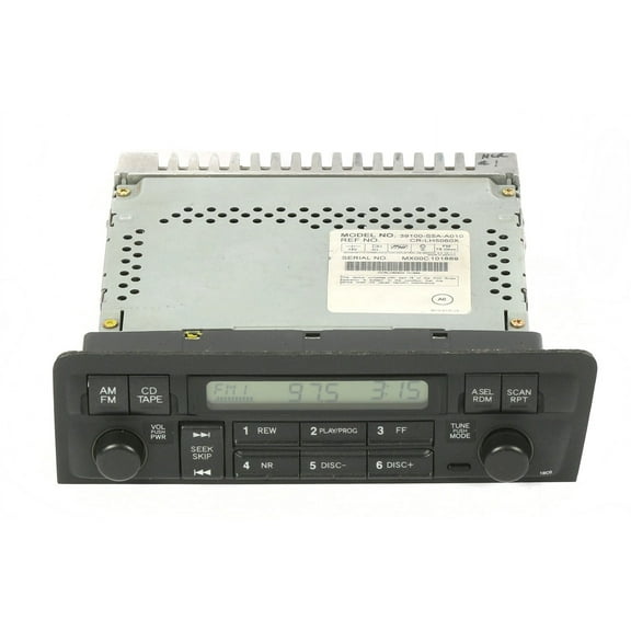 Restored Honda Civic 2001-2005 AM FM Radio 39100-S5A-A010 Face Number 1BC0 (Refurbished)