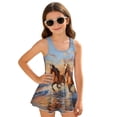 thumbnail image 2 of FUIALDOLG Running Horse Swimwear Summer Sleeveless Swimsuits Girls One Piece Swimsuit with Skirt Crewneck Skirted Bathing Suit,6-7Y, 2 of 7