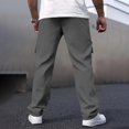 thumbnail image 5 of Men’s Elastic Waist Cargo Work Pants Casual Lightweight Wrinkle Free Outdoor Gym Sweatpants, 5 of 8