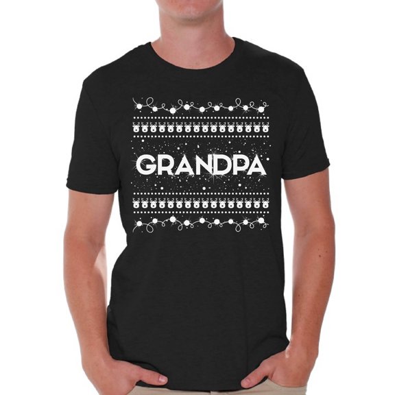 Awkward Styles Grandpa Shirt Christmas Tshirts for Men Christmas Grandpa Shirt Men's Holiday Top Best Grandpa T Shirt Funny Tacky Party Holiday Grandpa Christmas Tshirt Christmas Gift for Grandpa