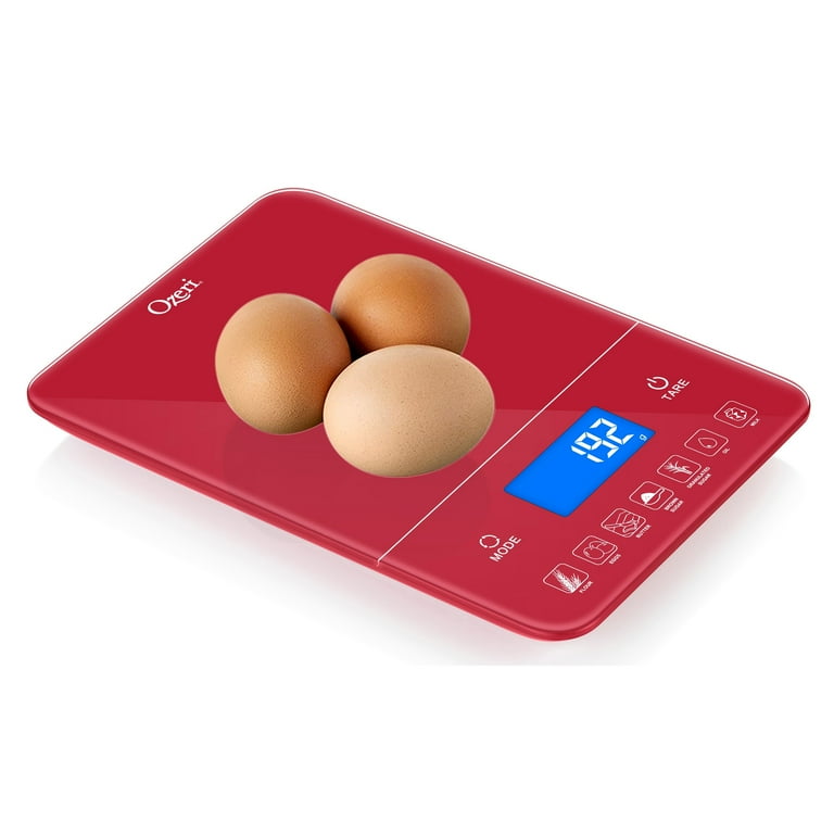 Ozeri Touch III 22 lbs (10 kg) Baker's Kitchen Scale with Calorie Counter, in Tempered Glass