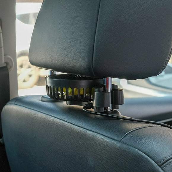 Car Fan Kids Pet Car Seat Rear Seat Headrest Window Fan 360 Rotation Clip Fan For Vehicle Air Circulation 3 Wind Speed Air Conditioner Fan Oscillating Fan Small