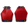 thumbnail image 4 of MSemis Kids Girls Glitter Dance Crop Vest Sleeveless Tank Tops, 4 of 4