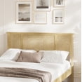 thumbnail image 6 of Jojoka Boho Queen Bed Frame with Handwoven Natural Rattan Headboard, 4 Large Storage Drawers, Heavy-Duty Metal Frame with Wood Slats, Noise-Free Design, No Box Spring Needed, 6 of 7