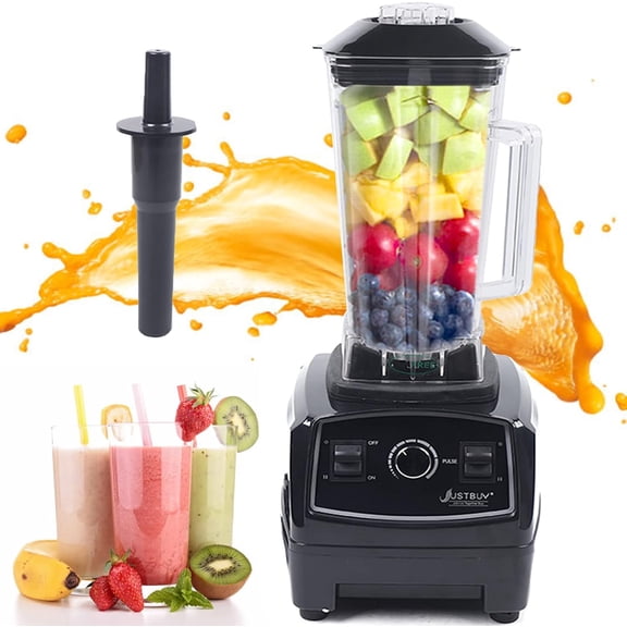 Blender for Shakes and Smoothies, 2200W Professional Ice Crusher Blender Countertop with 2L Jar and Stirrer, Commercial Blender for Milkshake, Puree, Crushed Ice and Juice (Black)