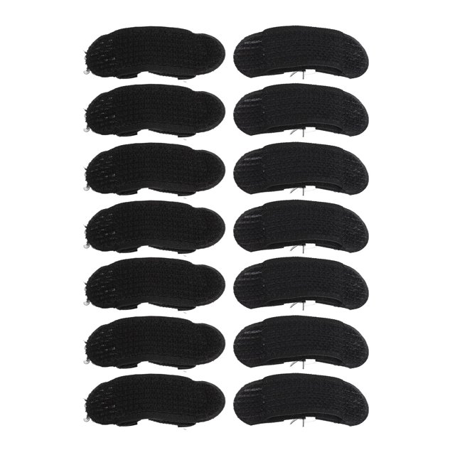 7 pares de almohadillas para el cabello invisibles y esponjosas, color negro, para mujeres y niñas, peinado DIY
