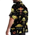 thumbnail image 3 of Alien Men's Short Sleeve Button Down Poplin Casual Beach Shirts, 3 of 6