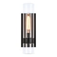 thumbnail image 3 of C Cattleya 1- Light Cylindrical Clear Glass Wall Sconce Black Black Matte, 3 of 8