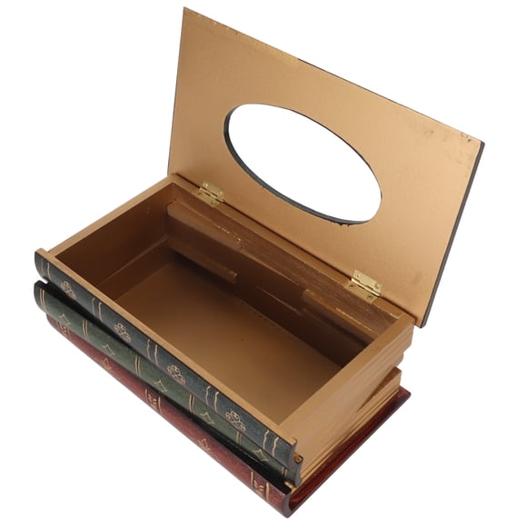 Cubierta De Caja De Pañuelos Para Libros, Soporte Para Pañuelos Para Libros, Rectangular, Decorativa, Respetuosa Con El Medio Ambiente Para Servilletas