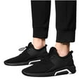 thumbnail image 4 of Xfvqtps Mens Sneakers Slip On Breathable Non Slip Casual Soft Sole Outdoor Plastic Cement Walking Shoes Business Shoes Mesh Leisure Sneakers Black, 4 of 9
