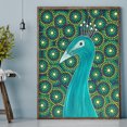 thumbnail image 3 of Cuadros Decorativos 5D DIY pavo real verde completo redondo taladro diamante pintura Kit mosaico arte artesanía Sywqhk Nuevos Originales, 3 of 9