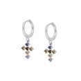 thumbnail image 1 of 2 uds pendientes de aro cruzado Ins pendientes de cristal joyería hipoalergénica de Metal para encontrar mujeres viajes diarios fiestas boda Ropa, zapatos y accesorios Miscelánea platina coroful Qarigey AP016560-06, 1 of 6