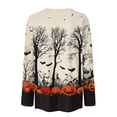 thumbnail image 6 of Halloween Crewneck Sweatshirt for Women 2026 Long Sleeve Funny Graphic T-Shirt Casual Tunic Tops Adult, 6 of 6
