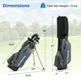 thumbnail image 3 of Costway Men's Complete Golf Clubs Package Set 10 Pieces Includes Alloy Driver Gray, 3 of 10
