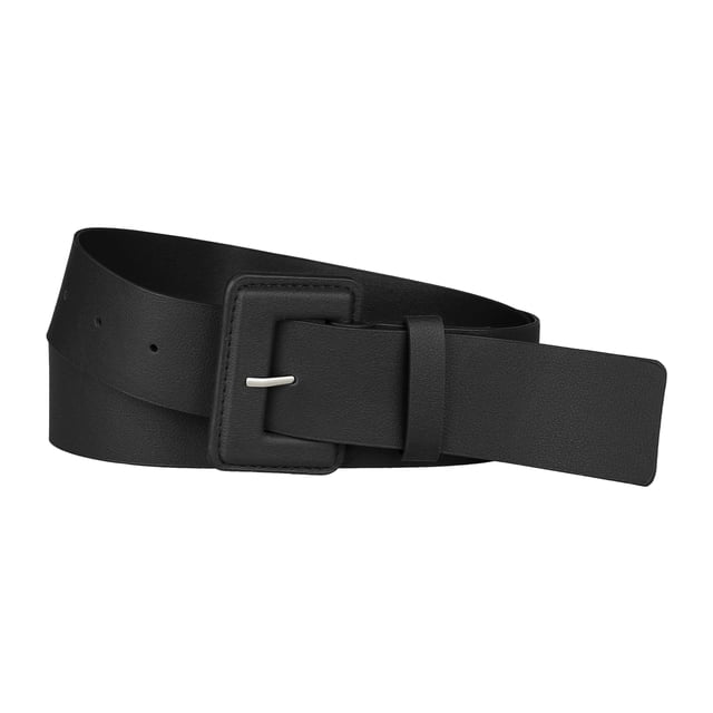 Cinturones de cintura para damas para cinturones de vestir Hebilla rectangular ajustable Negro 71-87cm/27.95-34.25