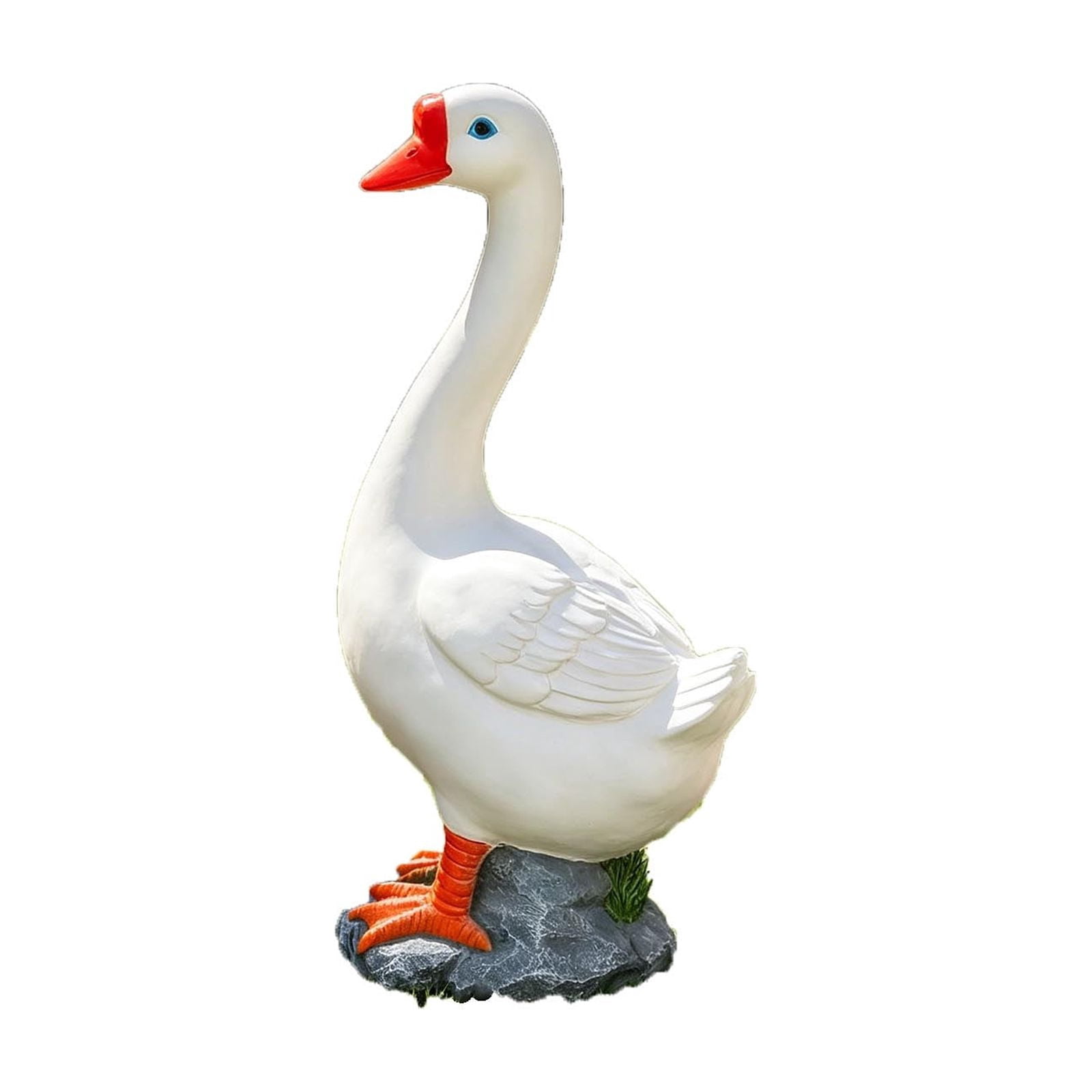 Porch Goose Statue, Giddy The Porch Goose White Figurine, 30cm Indoor Outdoor Decorative Goose for Garden Patio, Fits Standard Size Porch Goose Outfits