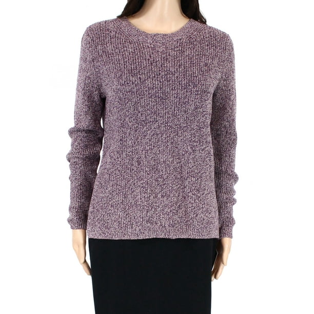 525 America - Womens Emma Shaker Sweater Marled Crewneck XS - Walmart ...