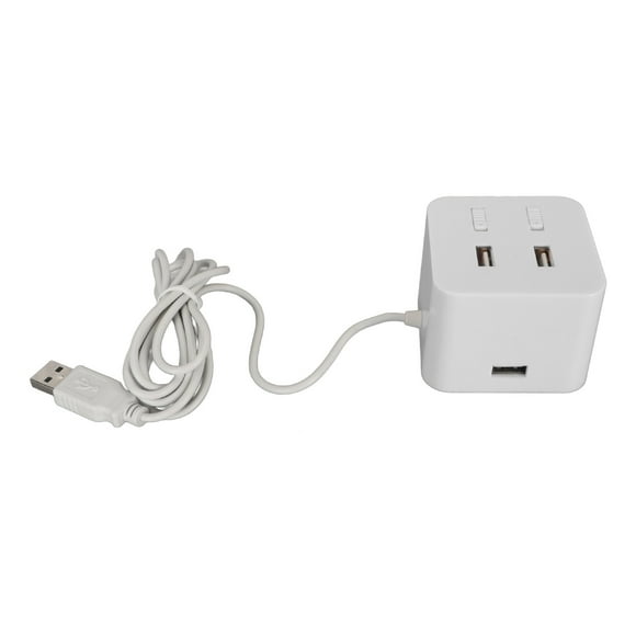 ZOUSSIQI USB 2.0 Hub 4 Ports 480Mbps Individual Switch Plug and Play Widely Compatible USB 2.0 Docking Station for Laptop Desktop EL225#70487
