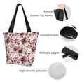 thumbnail image 3 of Lsque Rose Flowers Pattern Beach Tote,Shoulder Handbag,Spacious Tote Bag,Lightweight Travel Bag,Versatile Shopping Bag, 3 of 6