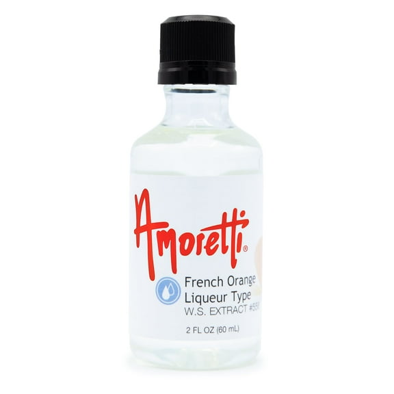 Amoretti - French Orange Liqueur Type Extract Water Soluble 2 oz - Highly Concentrated & Perfect For Pastry, Savory, Brewing, and more, Preservative Free, Vegan, Kosher Pareve, Keto Friendly