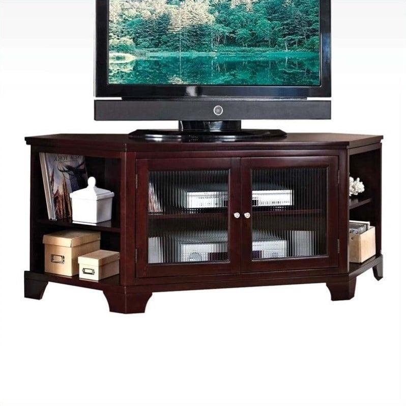ACME Namir Espresso Corner TV Stand for Flat Screen TVs up to 60