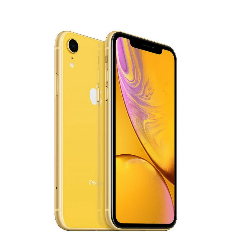 Restored Apple iPhone XR - 128GB - Verizon + GSM Unlocked T-Mobile AT&T 4G  LTE- Yellow (Refurbished)