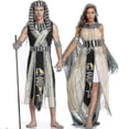 thumbnail image 1 of Disfraces de Navidad para hombres, disfraz de reina del faraón egipcio del antiguo Egipto, emperatriz Cleopatra, 1 of 5