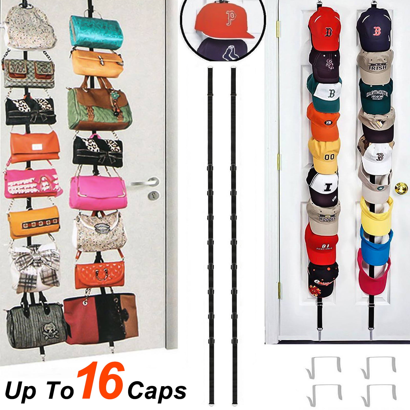 EXPANDABLE DISPLAY HANGING RACK 20 METAL CLIPS flags caps hats ceiling hanger 