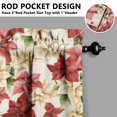 thumbnail image 5 of Kitchen Curtains and Valance Set 36 Inch Tier Pioneer Colorful Floral 3 Pieces Set Dining Room Small Curtain Drapes Cafe Curtains Valance for Home Decor Rod Pocket, 5 of 6