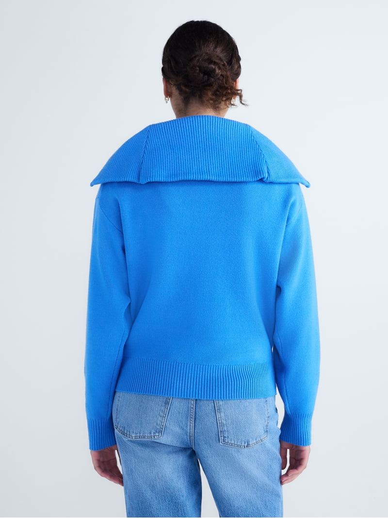 Free Assembly Women's and Women Plus Quarter-Zip Sweater