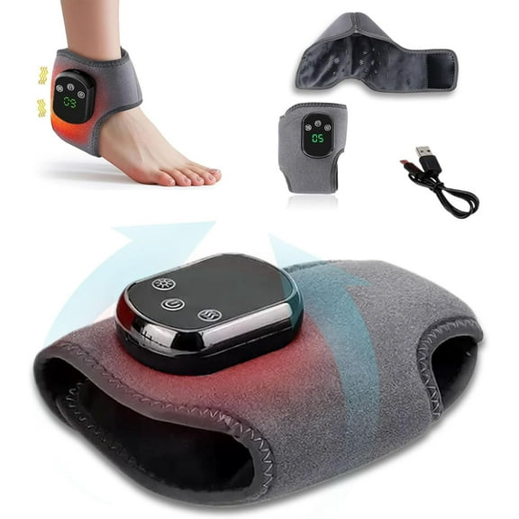 Rejuvacare Foot Massager - 3 in 1 Foot Renew Massager Cordless Heated Ankle Wrap with 3 Vibration Modes & 5 Heat Levels, Relief for Neuropathy, Tendinitis & Plantar Fasciitis .