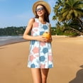 thumbnail image 3 of Balery Sea Turtle Vestidos de verano para mujer con estampado: vestido holgado sin mangas, vestido playero informal y cómodo para días calurosos., 3 of 7