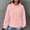 Pink, variant on JUSLIO Cotton Womens Tops with Pockets Hoodies Sweatshirts Solid Long sleeve Round Neck Sweatshirts Army Green L