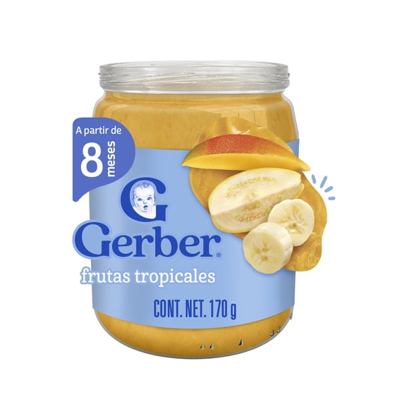 Papilla Gerber Cosecha natural etapa 3 frutas tropicales 170 g