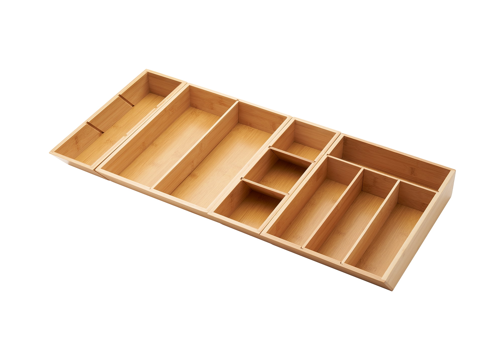 TRINITY EcoStorage® | 4-Piece Bamboo Drawer Organizer | w/ Dividers