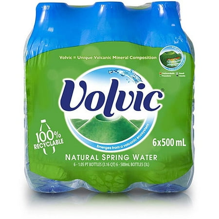 Volvic Natural Spring Water, 100.8 oz (Pack of 4)