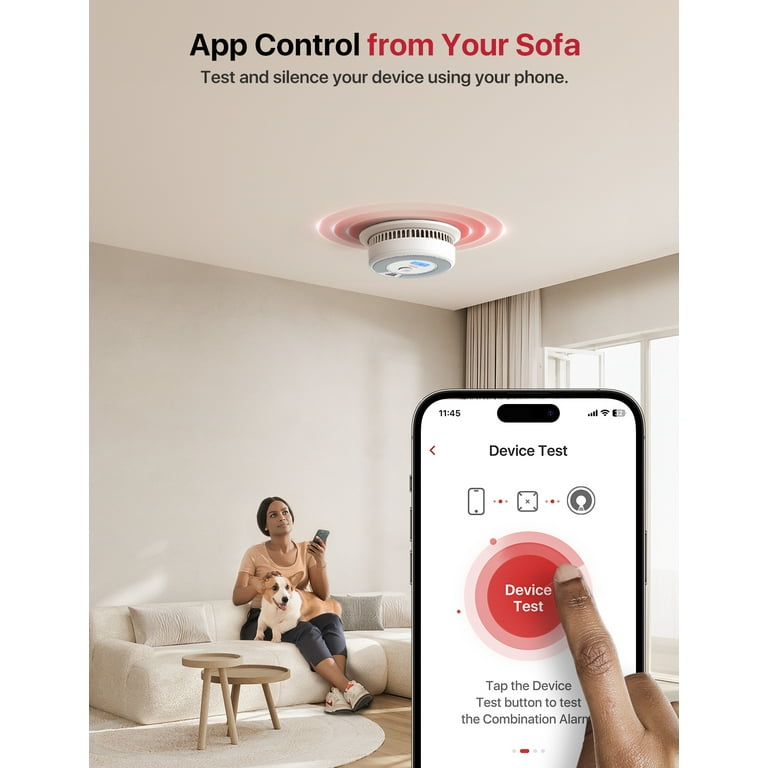 X-Sense Smart Smoke Detector Carbon Monoxide Detector Combo
