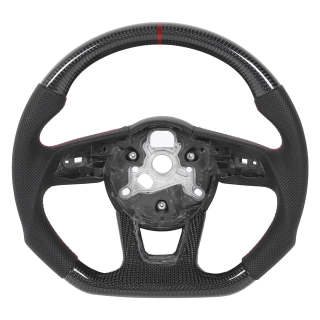 Oubit Steering Wheelfor,Carbon Fiber Steering Wheel Steering Wheel Modification Nappa Perforated Steering Wheel Multi-Functional