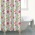 thumbnail image 4 of Pioneer Flower Floral Print Pattern Shower Curtain 84"x72", Bathroom Decorative Shower Curtain Set with 12 Hooks, Waterproof Washable, 4 of 6