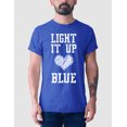 thumbnail image 4 of Light It Up Blue Autism Awareness Men's T-shirt, L, Royal, 4 of 5